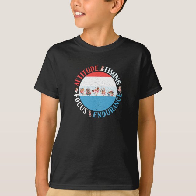 T-shirt Joueur de baseball - Rouge Blanc Bleu (Devant)