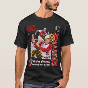 T-shirt Joueur de baseball senior Collage de photos person