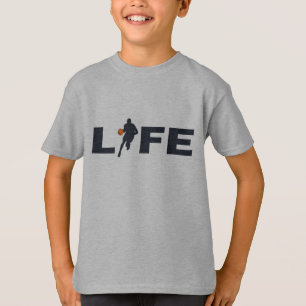 T-shirt Joueur de basket avec boule orange