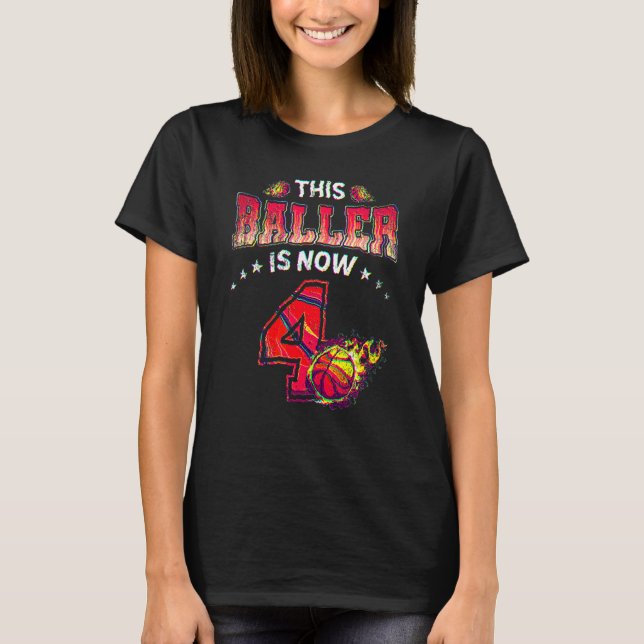 T-shirt Joueur de basket-ball 4 Ans Garçons 4 Ans K (Devant)