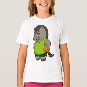 T-shirt Joueur de basket-ball à cheval