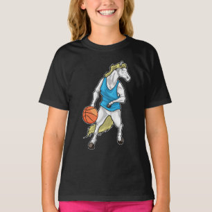 T-shirt Joueur de basket-ball à cheval