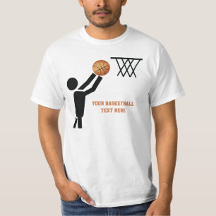T-shirt Joueur de basket-ball avec balle personnalisée