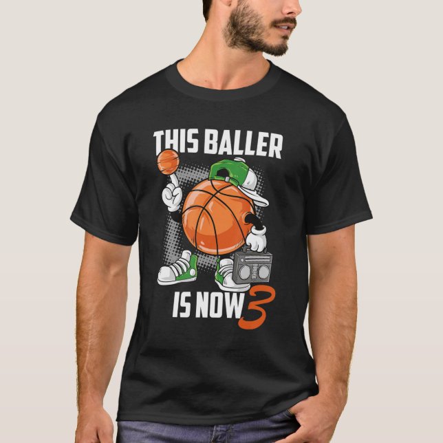 T-shirt Joueur de basket-ball de 3e anniversaire Fundy 3 a (Devant)