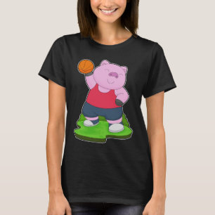 T-shirt Joueur de basket-ball de cochon