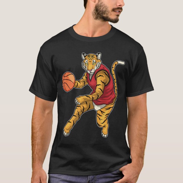 T-shirt Joueur de basket-ball de tigre (Devant)