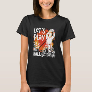 T-shirt Joueur de basket-ball en fauteuil roulant Athlète 