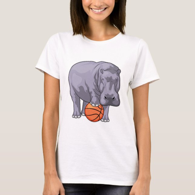 T-shirt Joueur de basket-ball hippo (Devant)