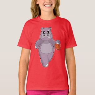 T-shirt Joueur de basket-ball Hippopotame Basketball