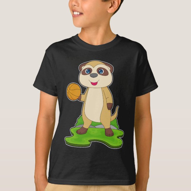 T-shirt Joueur de basket-ball Meerkat (Devant)