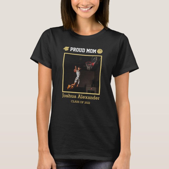 T-shirt Joueur de basket-ball Moderne Photo classe de grad (Devant)