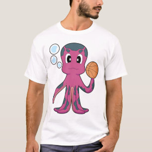 T-shirt Joueur de basket-ball Pieuvre Basketball Sports