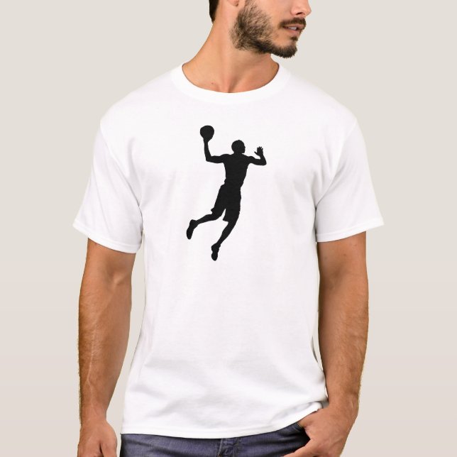 T-shirt Joueur de basket-ball Pop Art Silhouette (Devant)