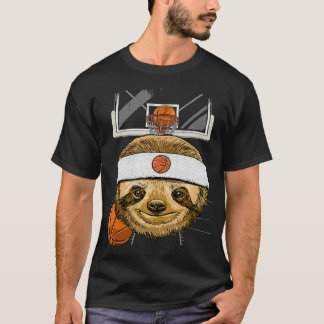 T-shirt Joueur de basket-ball Sloth Amateurs de fentes de 