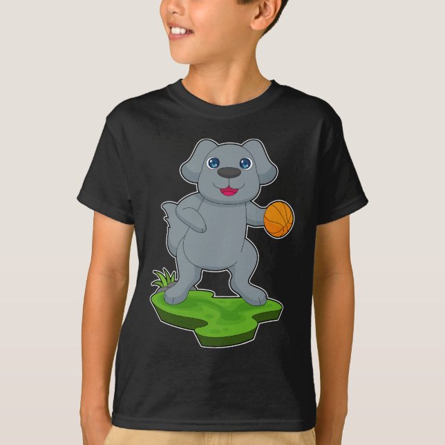 T-shirt Joueur de basketball de chien Basketball Sports (Devant)