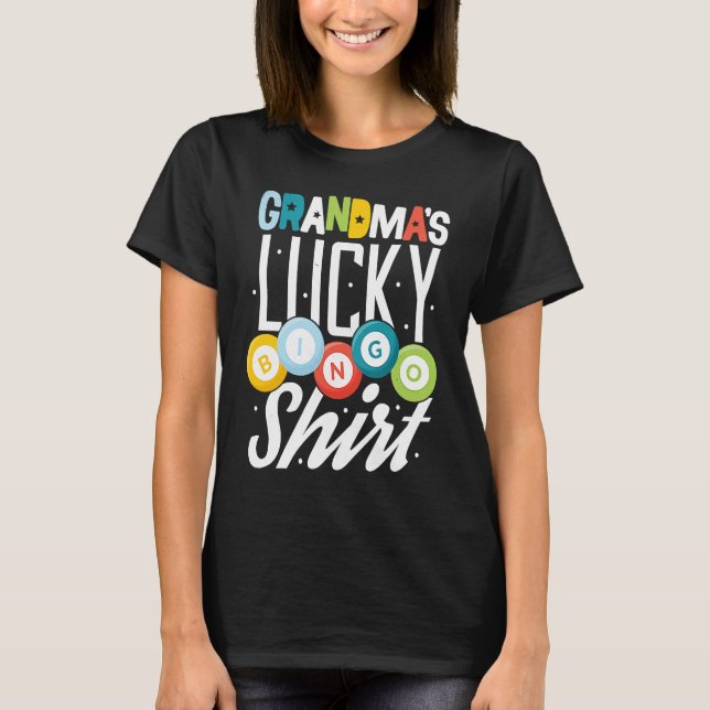 T-shirt Joueur de bingo de grand-mère Nana Mimi Lucky Hobb (Devant)