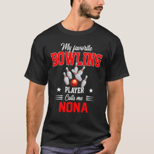 T-shirt Joueur de bowling favori m'appelle Nona Fête des M