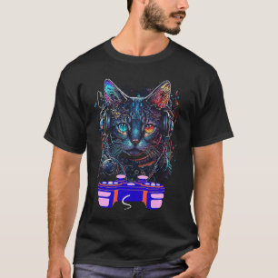 T-shirt Joueur de chat allemand Rex de jeu vidéo Animal M