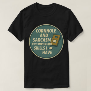 T-shirt Joueur de Cornhole avec un sens de l'humour sarcas