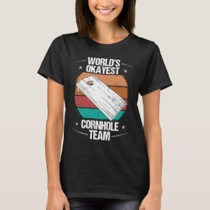 T-shirt Joueur de Cornhole Partenaire Jouer Mondes okayest