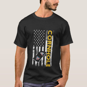 T-shirt Joueur de Cornhole Patriotique Usa American Flag C