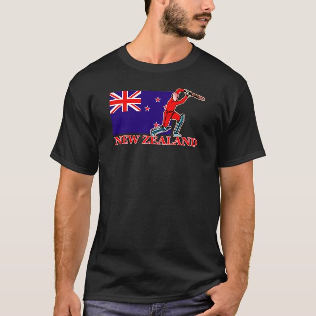 T-shirt Joueur de cricket de la Nouvelle Zélande (Devant)