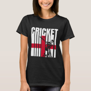 T-shirt Joueur de cricket Drapeau anglais 