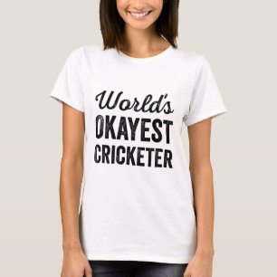 T-shirt Joueur de cricket le plus moyen du monde Humour dr