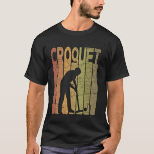 T-shirt Joueur de Croquet Vintage Amateur de Croquet Rétro
