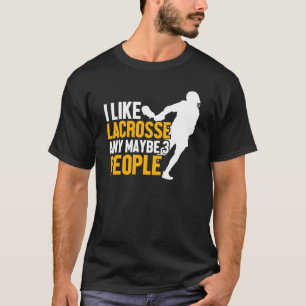 T-shirt Joueur de crosse Drôle Lax Sport J'aime la crosse