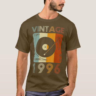 T-shirt Joueur de disques rétro vintage 1996 Anniversaire