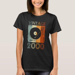 T-shirt Joueur de disques rétro vintage 2000 Anniversaire 