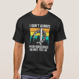 T-shirt Joueur de fers à cheval Ringer vintage Retro Pitch