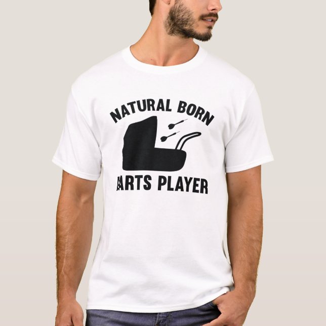 T-shirt Joueur de fléchettes naturelles (Devant)