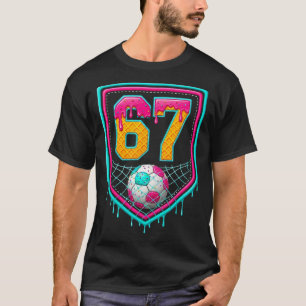 T-shirt Joueur de foot Drip Numéro 67