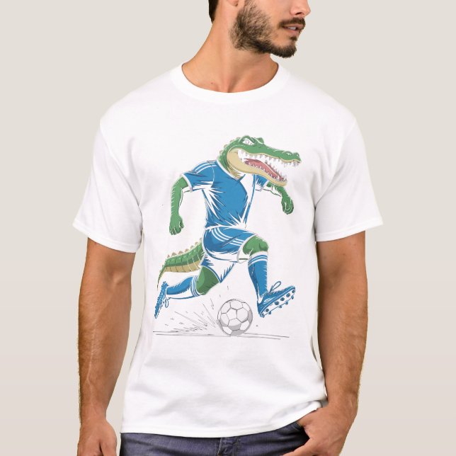 T-shirt Joueur de football alligator (Devant)