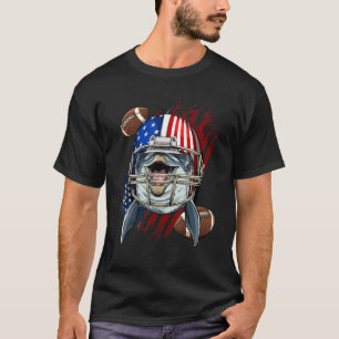 T-shirt Joueur de football américain Dolphin Us Patriotic 