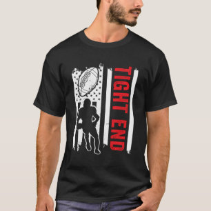 T-shirt Joueur de football américain, Drapeau fin, positio