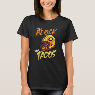 T-shirt Joueur de football américain lineman Tacos bloquer