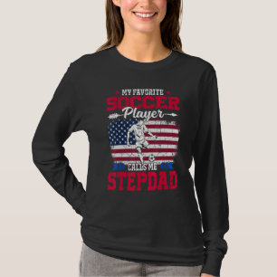 T-shirt Joueur De Football Américain Rétro Drapeau Usa M'a