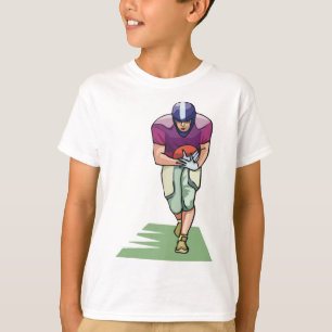 T-shirt Joueur De Football Avec Le Ball