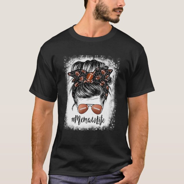 T-shirt Joueur de football Bun Bleached Memaw Life (Devant)