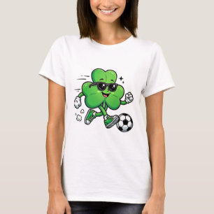 T-shirt Joueur de football Cool Shamrock Saint-Patrick irl