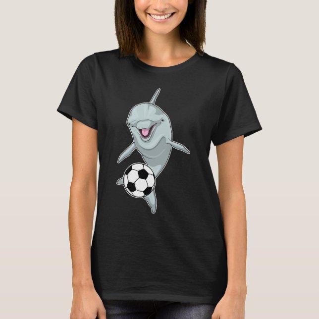 T-shirt Joueur de football dauphin Soccer (Devant)