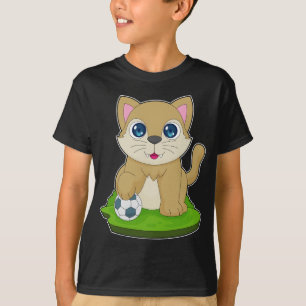 T-shirt Joueur de football de chat