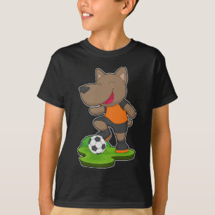 T-shirt Joueur de football de chien
