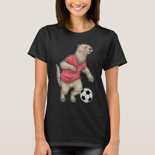T-shirt Joueur de football de la loutre Football Sports
