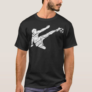 T-shirt Joueur de football et motif ventilateur de footbal