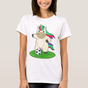 T-shirt Joueur de football Licorne Football Sports