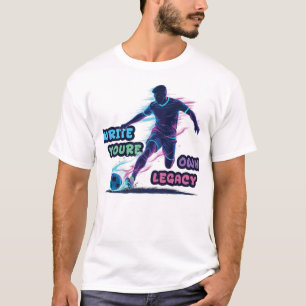 T-shirt Joueur de football motivant l'action de dribble 20